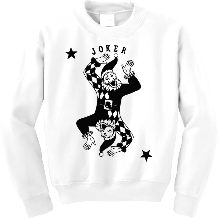 Joker Jester Clown Card Poker Playing Wild Card Gift Kids Sweatshirt