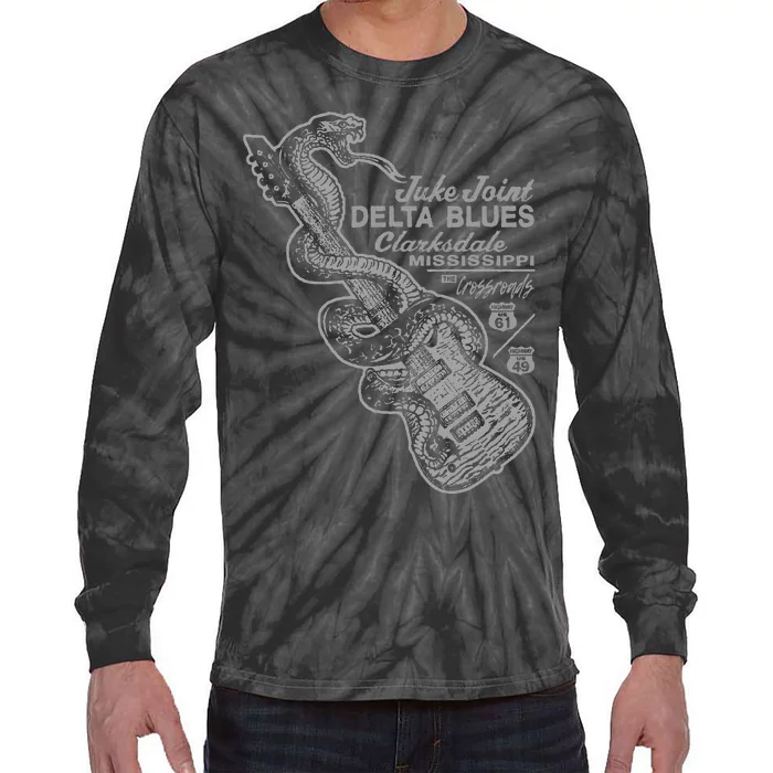 Juke Joint Delta Blues Music Tie-Dye Long Sleeve Shirt