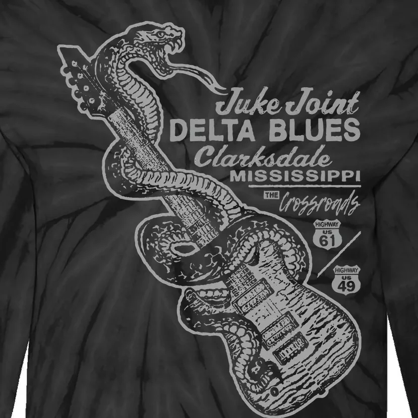 Juke Joint Delta Blues Music Tie-Dye Long Sleeve Shirt