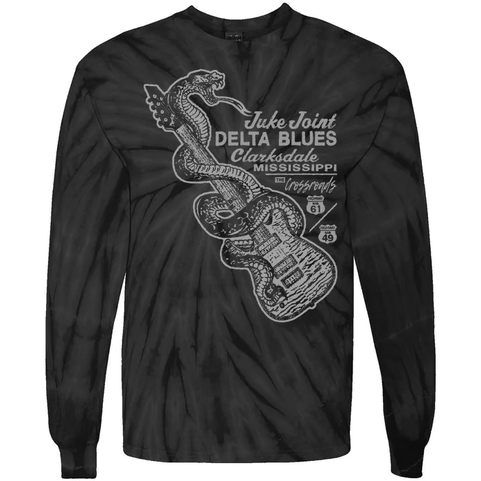 Juke Joint Delta Blues Music Tie-Dye Long Sleeve Shirt