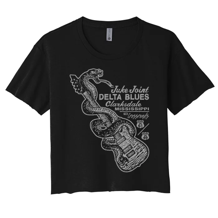 Juke Joint Delta Blues Music Women's Crop Top Tee