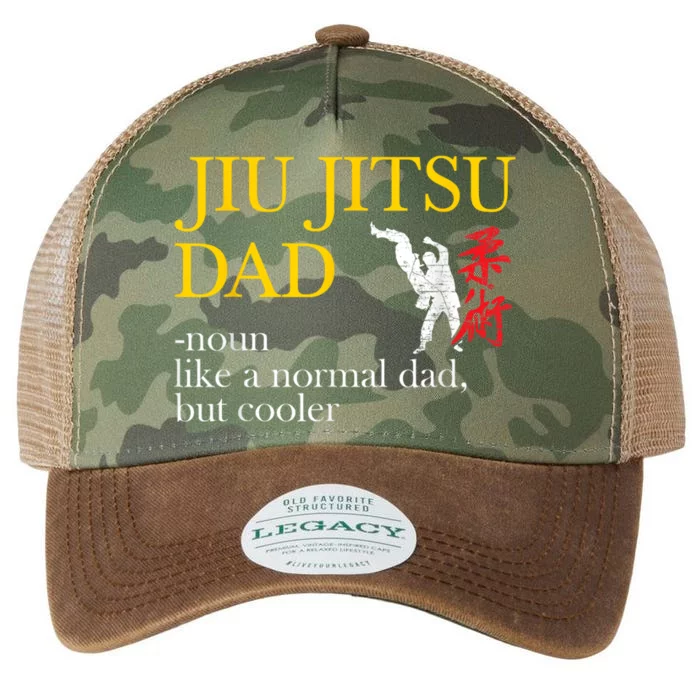 Jiu Jitsu Dad Noun Like A Normal Dad But Cooler Bbj Mma Legacy Tie Dye Trucker Hat