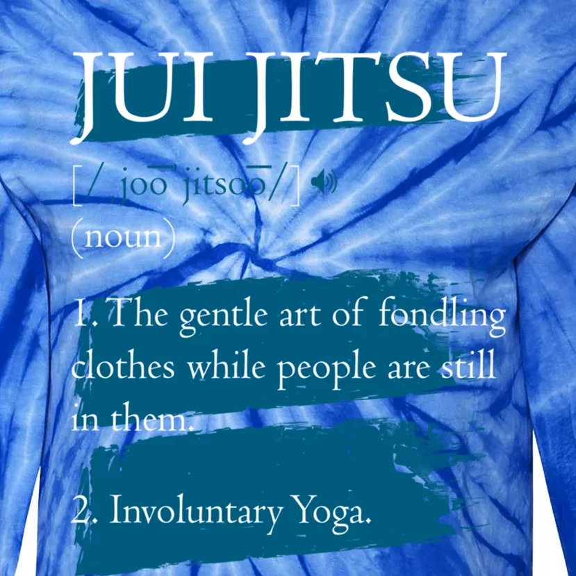 Jiu Jitsu Definition Brazilian Bjj Mixed Martial Arts Cool Gift Tie-Dye Long Sleeve Shirt