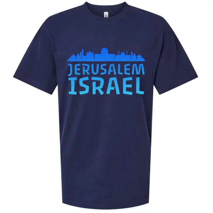 Jewish Jerusalem Design I Love Israel Sueded Cloud Jersey T-Shirt