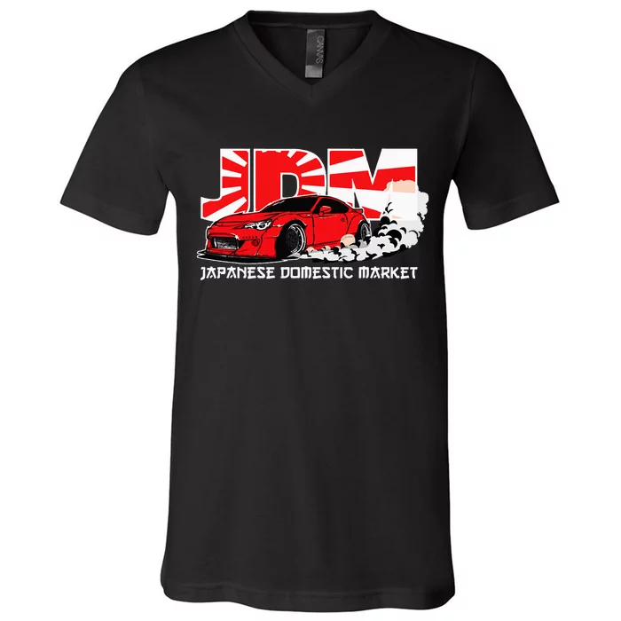 Jdm Japanese Domestic Market Racing Car V-Neck T-Shirt