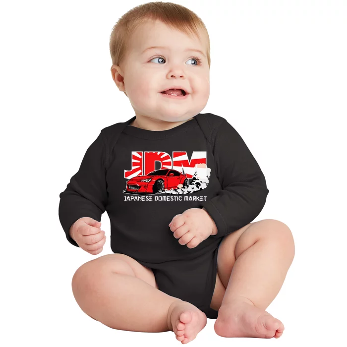 Jdm Japanese Domestic Market Racing Car Baby Long Sleeve Bodysuit