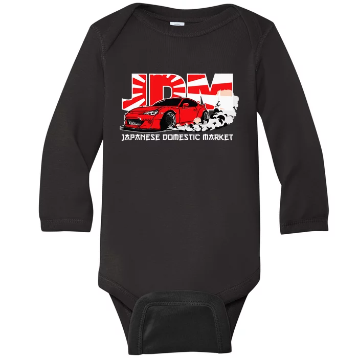 Jdm Japanese Domestic Market Racing Car Baby Long Sleeve Bodysuit