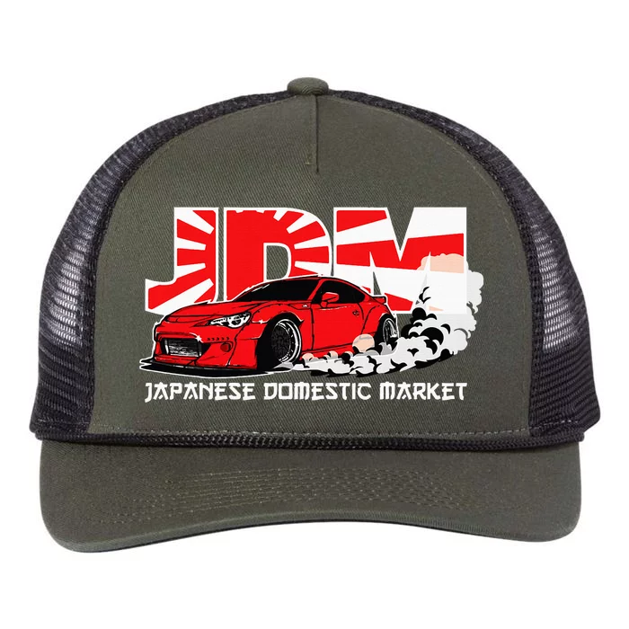 Jdm Japanese Domestic Market Racing Car Retro Rope Trucker Hat Cap