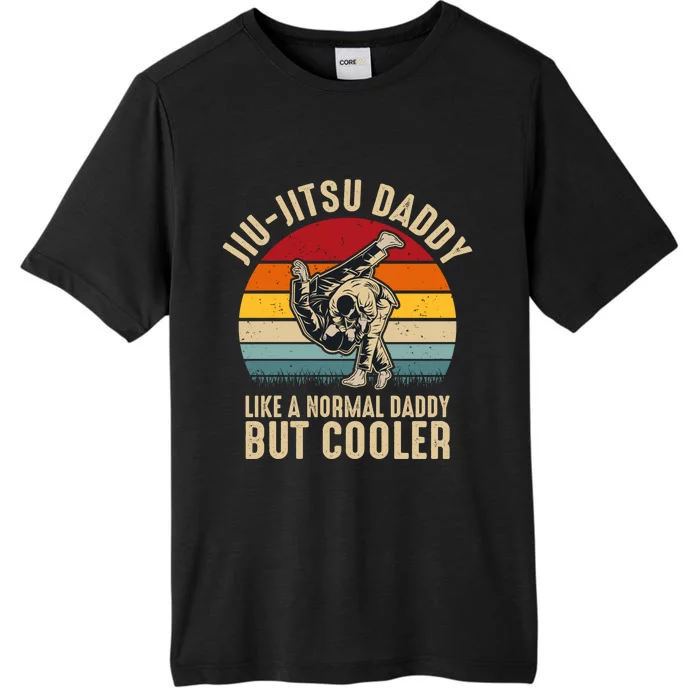 Jiu Jitsu Daddy Like A Normal Daddy But Cooler Funny Dad Gifts Retro Plus Size ChromaSoft Performance T-Shirt