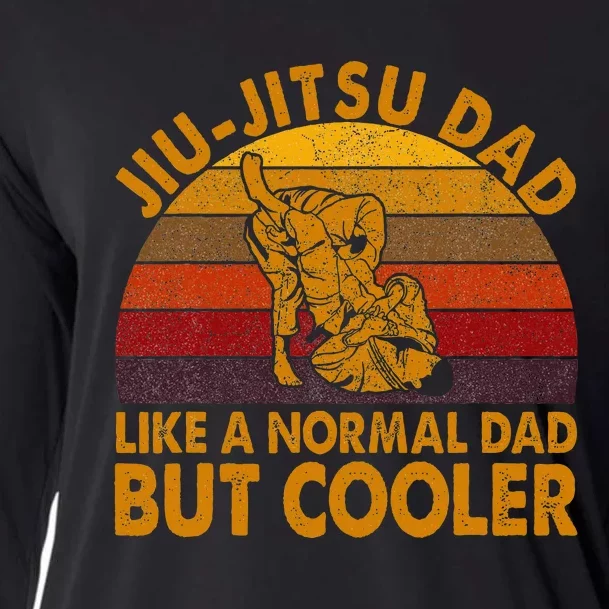 Jiu Jitsu Dad Retro Bjj Brazilian Jujitsu Cooling Performance Long Sleeve Crew