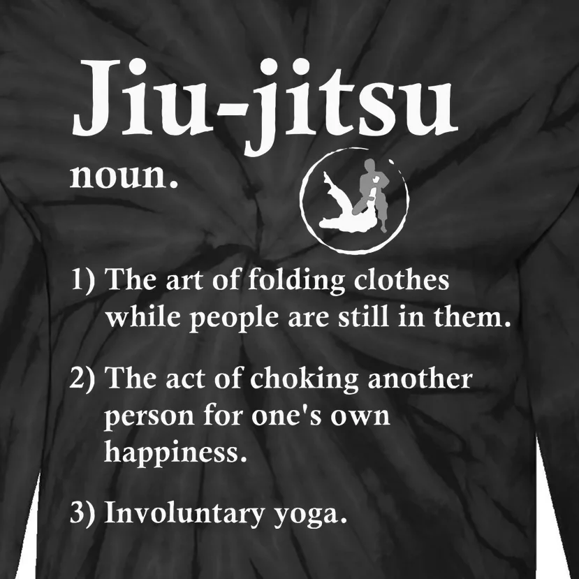 Jiu Jitsu Definition Funny Bjj Tie-Dye Long Sleeve Shirt