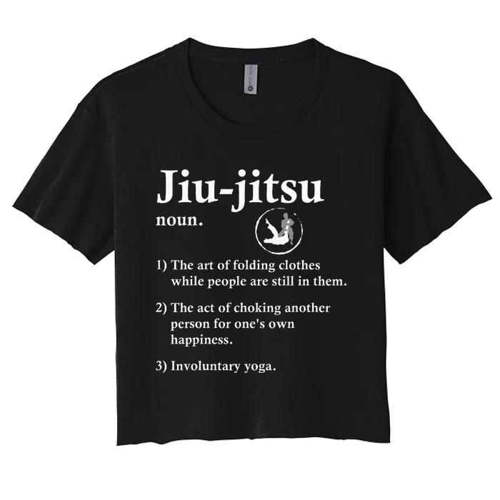 Jiu Jitsu Definition Funny Bjj Women's Crop Top Tee