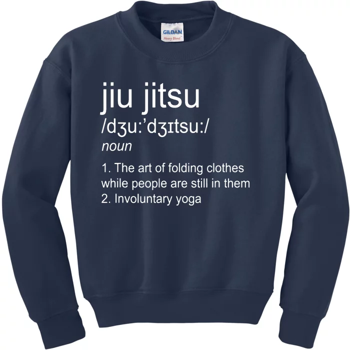 Jiu Jitsu Definition Martial Arts Kids Sweatshirt