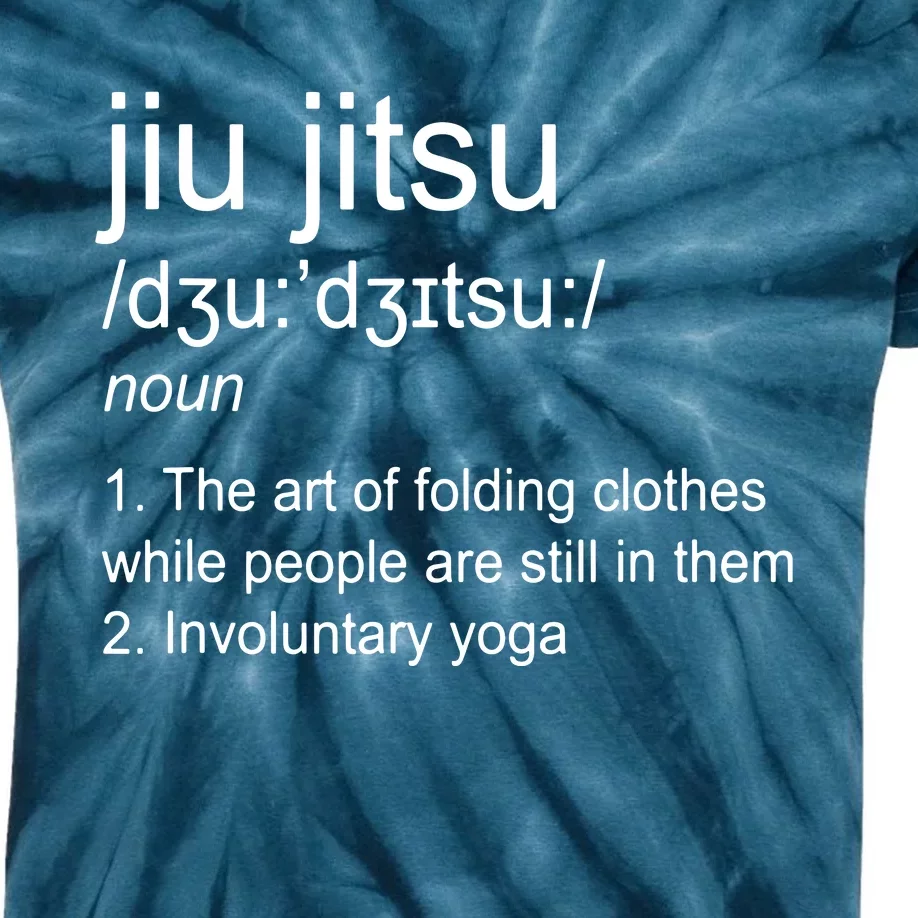 Jiu Jitsu Definition Martial Arts Kids Tie-Dye T-Shirt