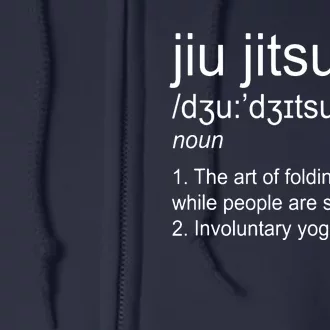 Jiu Jitsu Definition Martial Arts Full Zip Hoodie