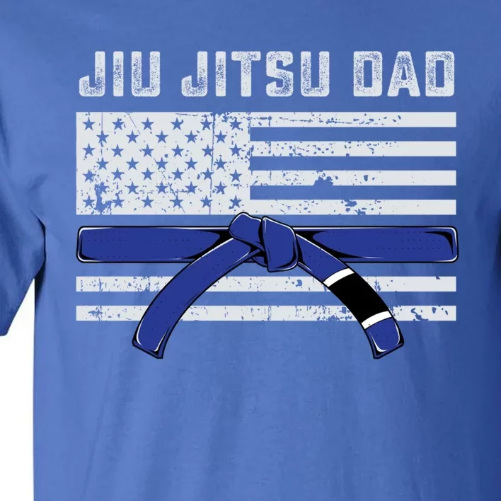 Jiu Jitsu Dad Blue Belt Police Lives Matter Thin Blue Line Great Gift Tall T-Shirt