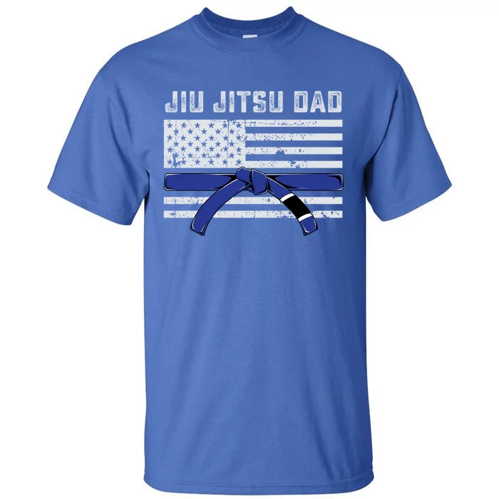 Jiu Jitsu Dad Blue Belt Police Lives Matter Thin Blue Line Great Gift Tall T-Shirt