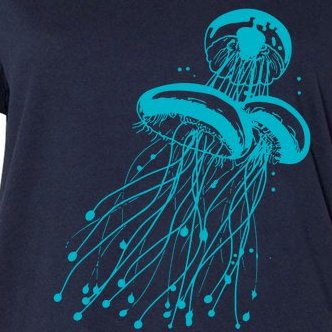 Jellyfish Women's V-Neck Plus Size T-Shirt