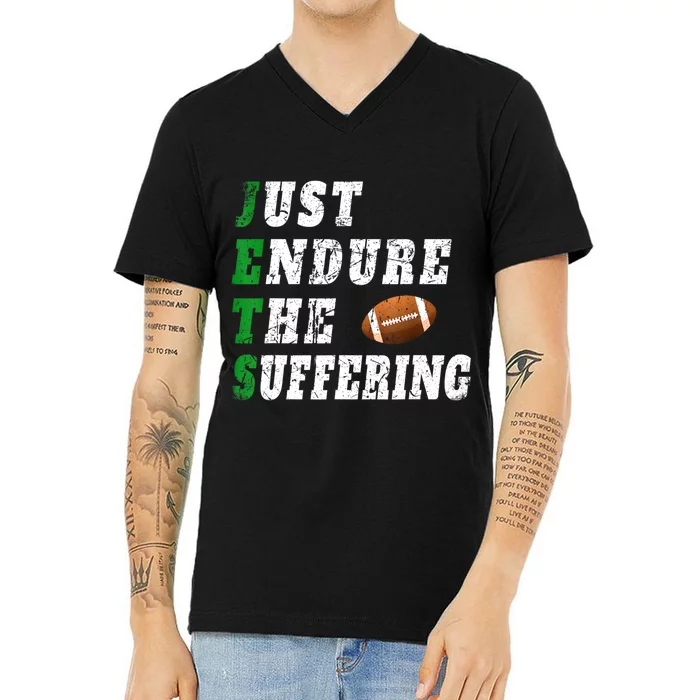 Jets Just Endure The Suffering V-Neck T-Shirt