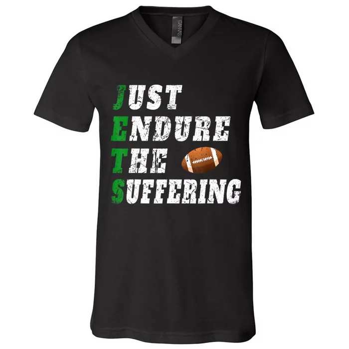 Jets Just Endure The Suffering V-Neck T-Shirt