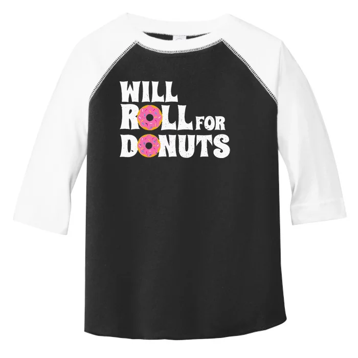 Jiu Jitsu Funny Will Roll For Donuts BJJ Toddler Fine Jersey T-Shirt