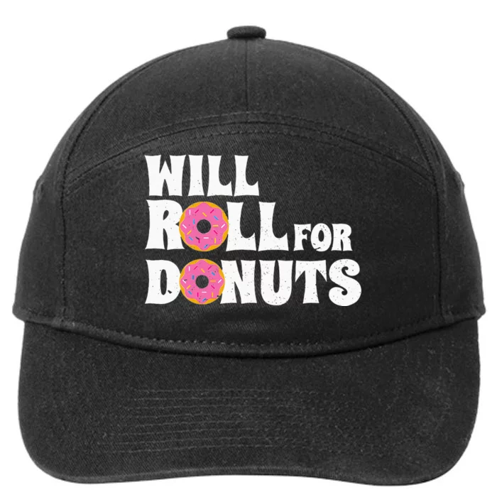 Jiu Jitsu Funny Will Roll For Donuts BJJ 7-Panel Snapback Hat