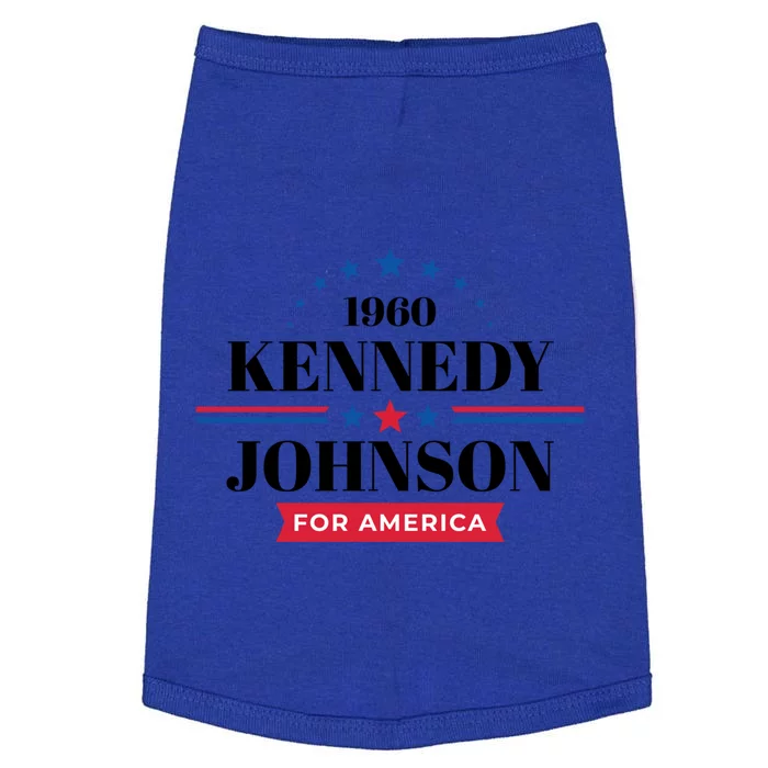 Jfk John F Kennedy Johnson Campaign Funny Gift Doggie Tank