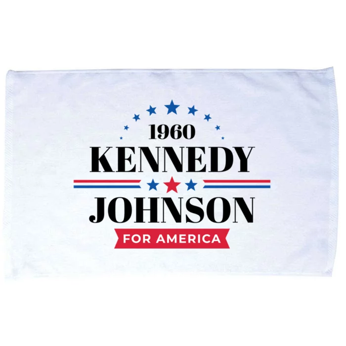 Jfk John F Kennedy Johnson Campaign Funny Gift Microfiber Hand Towel