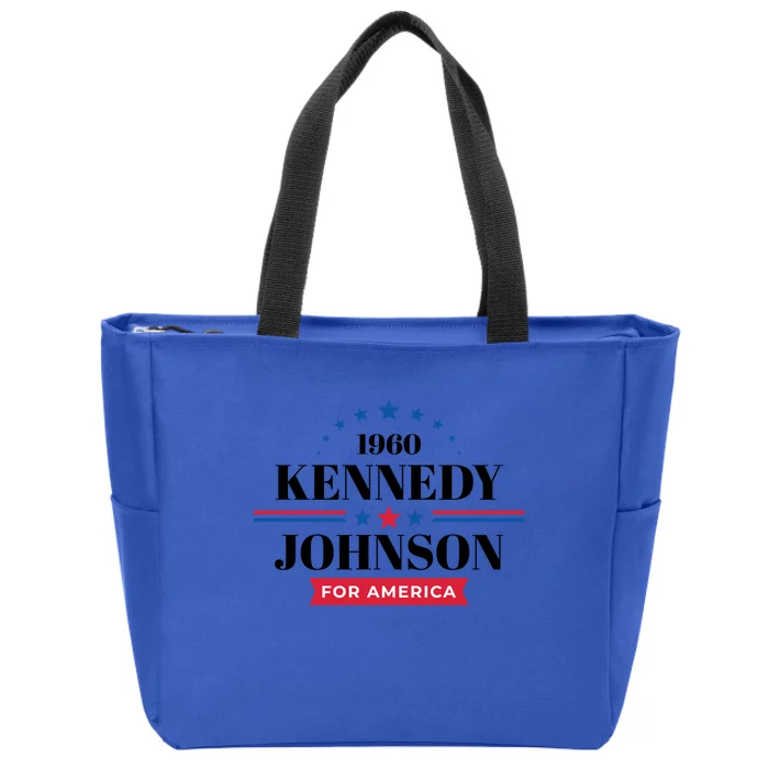 Jfk John F Kennedy Johnson Campaign Funny Gift Zip Tote Bag