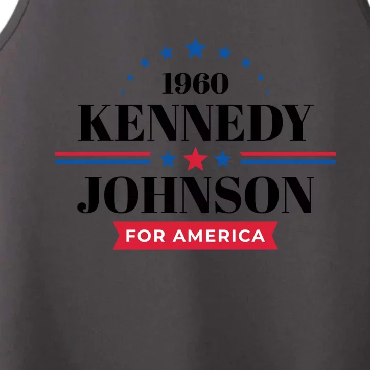 Jfk John F Kennedy Johnson Campaign Funny Gift Performance Tank