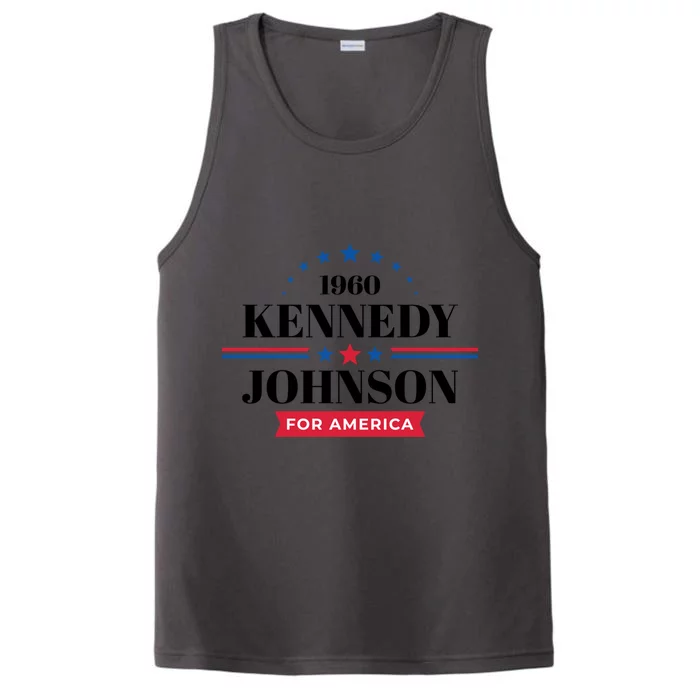 Jfk John F Kennedy Johnson Campaign Funny Gift Performance Tank