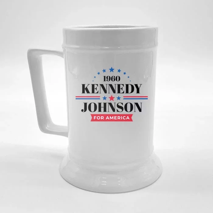 Jfk John F Kennedy Johnson Campaign Funny Gift Front & Back Beer Stein