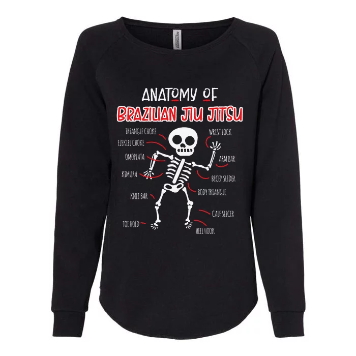 Jiu Jitsu Funny BJJ Gifts Christmas Spooky Skeleton Womens California Wash Sweatshirt