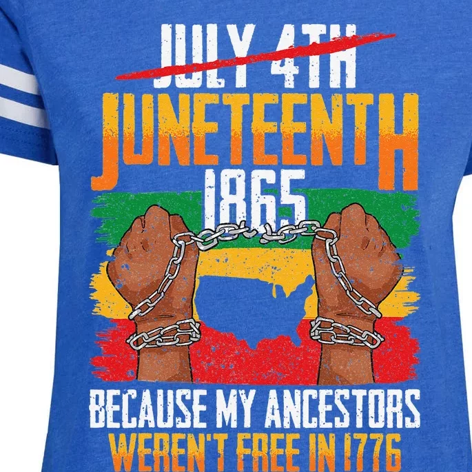 Juneteenth  Juneteenth For  June 19 Enza Ladies Jersey Football T-Shirt