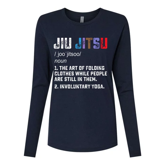 Jiu Jitsu Funny Definition BJJ Or MMA Grappler Womens Cotton Relaxed Long Sleeve T-Shirt