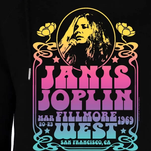 Janis_ Joplin Fillmore West Womens Funnel Neck Pullover Hood