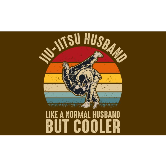 Jiu Jitsu Husband Like A Normal But Cooler Funny Dad Gifts Retro Plus Size Bumper Sticker