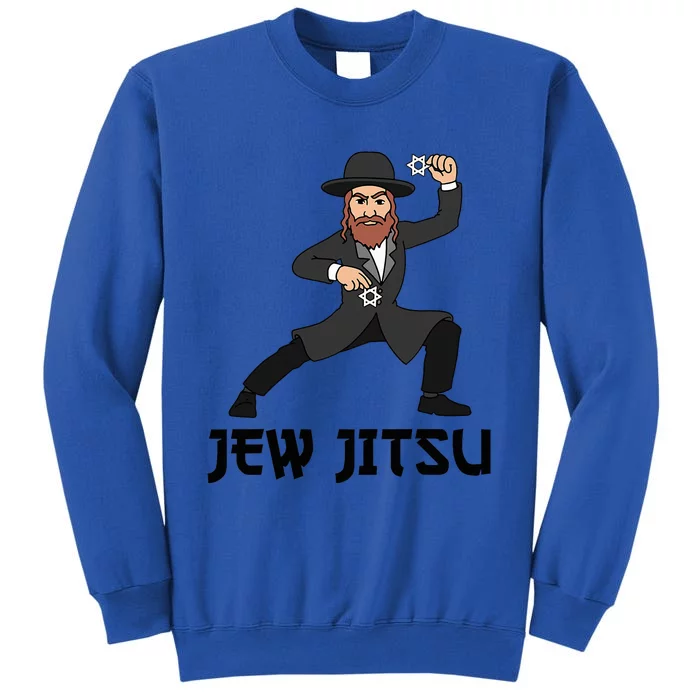 Jew Jitsu Hebrew Jiu Jitsu Funny Jewish Hanukkah Tall Sweatshirt