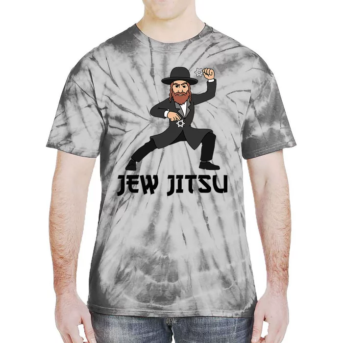 Jew Jitsu Hebrew Jiu Jitsu Funny Jewish Hanukkah Tie-Dye T-Shirt