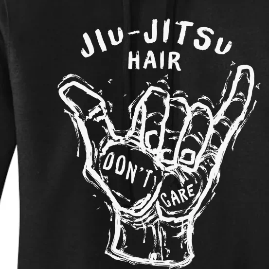 Jiu Jitsu Hair Don't Care Cool Combat BJJ MMA Women's Pullover Hoodie