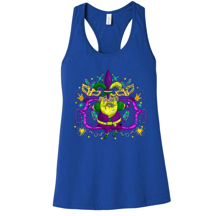 Joker Jester Hat Masquerade Parade Funny Mardi Gras Gift Women's Racerback Tank