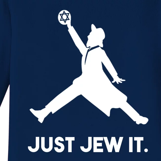 Just Jew It Funny Jewish Baby Long Sleeve Bodysuit