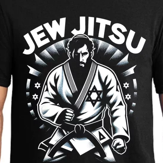 Jew Jitsu Israeli Man Jiu Jitsu Fighter Funny Jewish Pajama Set