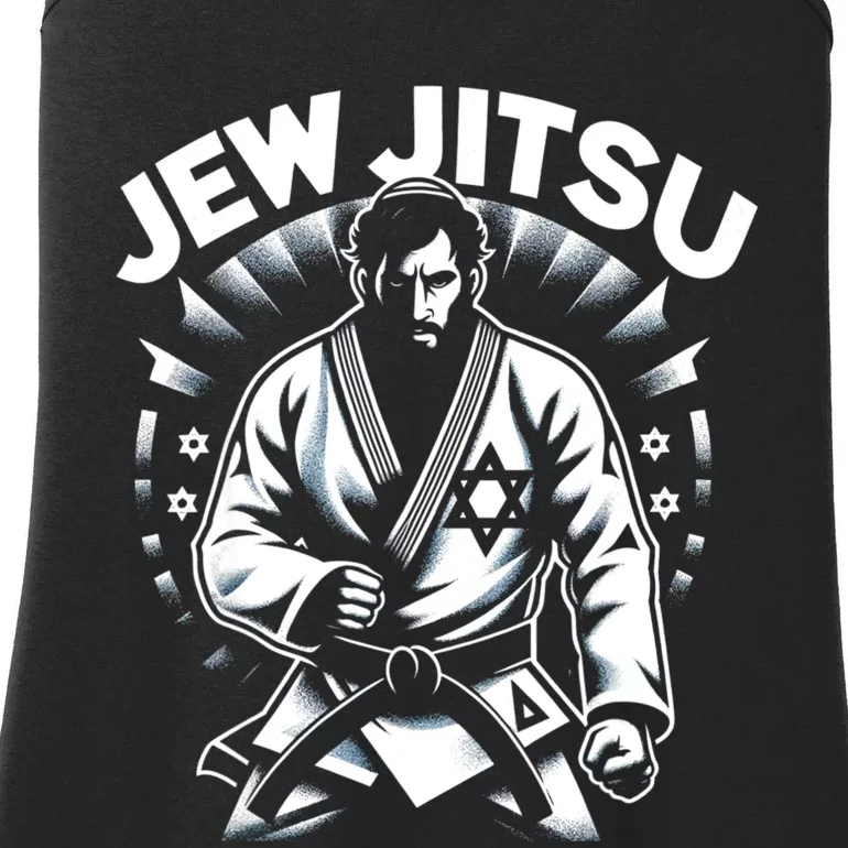 Jew Jitsu Israeli Man Jiu Jitsu Fighter Funny Jewish Ladies Essential Tank