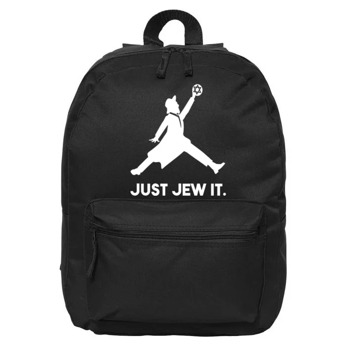 Just Jew It Funny Jewish 16 in Basic Backpack