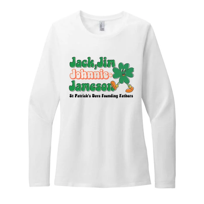 Jack Jim Johnnie And Jameson St Patrick's Day Founding Father Dinking Team Womens CVC Long Sleeve Shirt