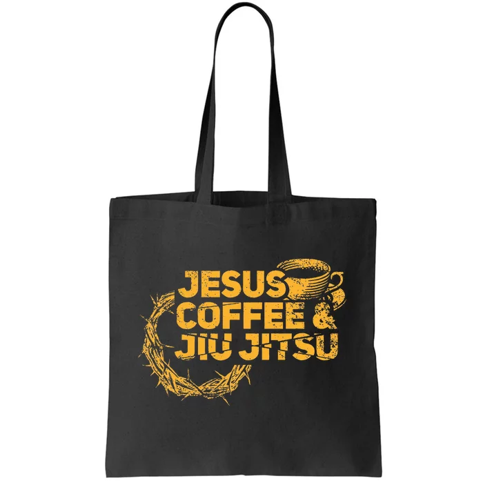 Jesus Jiu Jitsu & Coffee For Christian Martial Arts Fan Tote Bag