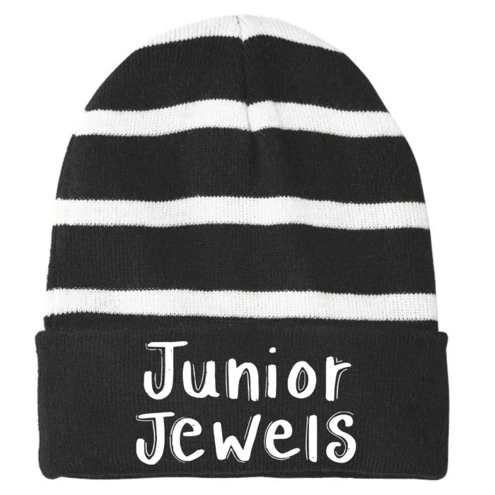 Junior Jewels Striped Beanie with Solid Band