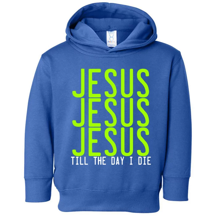 Jesus Jesus Jesus Till The Day I Die Gift Christian Revolution Great Gift Toddler Hoodie