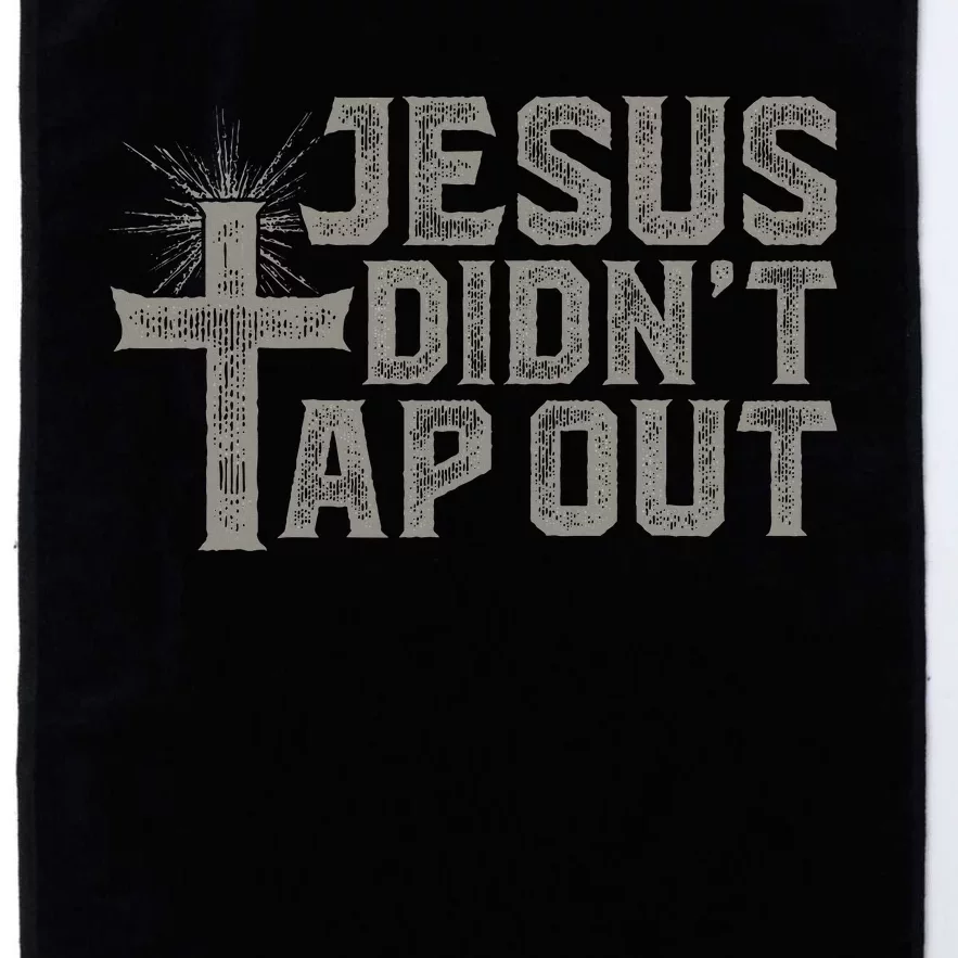 Jiu Jitsu Jesus Faith Christian Jesus DidnT Tap Out Platinum Collection Golf Towel